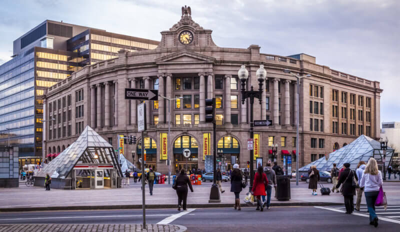 The main entrance of South Station 